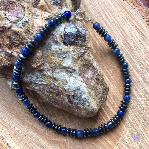 Men’s Hematite Sodalite Bracelet